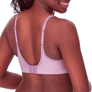 Bali Comfort Revolution Wireless Bra, Full-Coverage Wirefree Bra, Wireless Everyday Bra with Cool Comfort Fabric, Perfectly Purple Zag, 40C