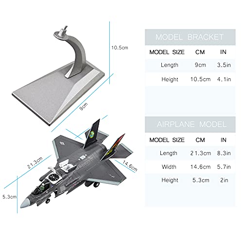 Busyflies Fighter Jet Model 1:72 F-35B Lightning II Attack Fighter Plane Model Diecast Military Airplane Model for Collection and Gift (F-35B- Lightning)