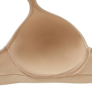 Bali Comfort Revolution Wireless Bra, Full-Coverage Wirefree Bra, Wireless Everyday Bra with Cool Comfort Fabric, Almond Zag, 42D