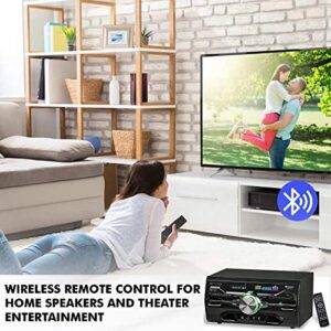 Technical Pro 4000 Watts Professional Bluetooth Home Audio Receiver w/Built-in DVD Player, Dual 1/4'' Mic and USB SD Inputs, Volume and Echo Controls, Remote Included, for Karaoke, Parties and More