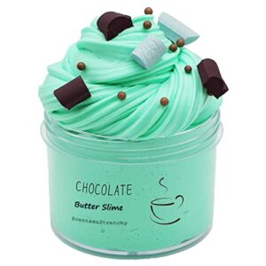 butter chocolate slime, scented and stretchy clay sludge toy, party favors, prize, school education, birthday gifts for kids girls boys (200ml)