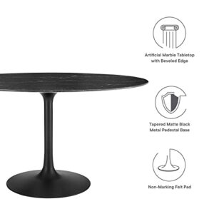 Modway Lippa Dining Table, 54 x 31.5 x 28.5, Black