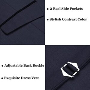 COOFANDY Men's Dress Vest Slim Fit Formal Dress Waistcoat Casual Business Wedding Suit Vest