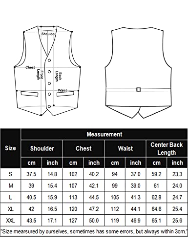 COOFANDY Men's Dress Vest Slim Fit Formal Dress Waistcoat Casual Business Wedding Suit Vest