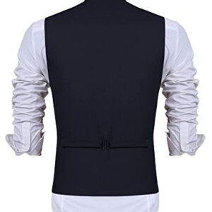 COOFANDY Men's Dress Vest Slim Fit Formal Dress Waistcoat Casual Business Wedding Suit Vest