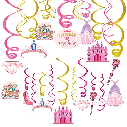 JHkim Princess Party Decorations, 30 CT Princess Birthday Party Supplies for Baby Shower Decorations, Princess Theme Birthday Party