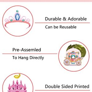 JHkim Princess Party Decorations, 30 CT Princess Birthday Party Supplies for Baby Shower Decorations, Princess Theme Birthday Party