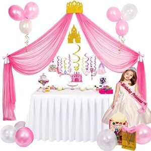 JHkim Princess Party Decorations, 30 CT Princess Birthday Party Supplies for Baby Shower Decorations, Princess Theme Birthday Party