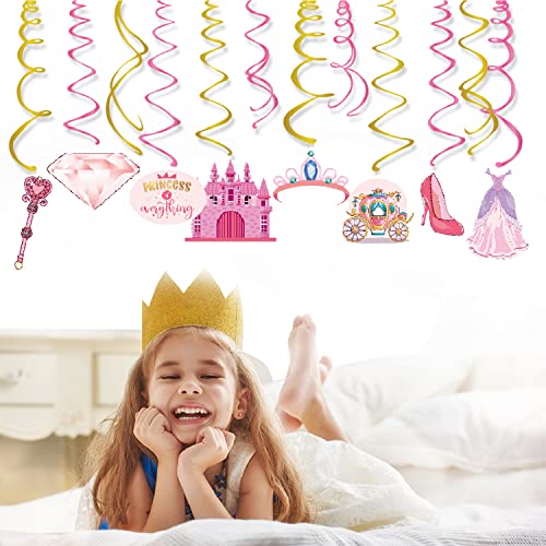 JHkim Princess Party Decorations, 30 CT Princess Birthday Party Supplies for Baby Shower Decorations, Princess Theme Birthday Party