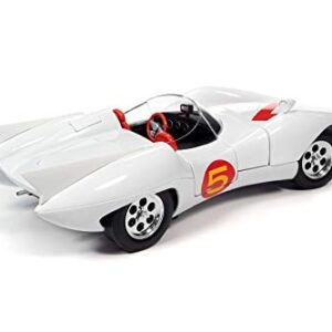 Auto World Speed Racer Mach 5 with Chim Chim and Speed Racer Figures. , Speed Racer AWSS124-1/18 Scale Diecast Model Toy Car