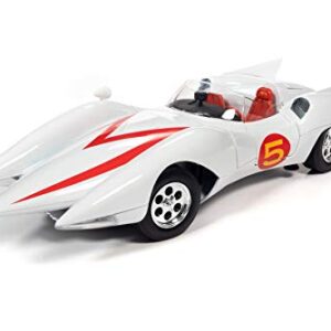 Auto World Speed Racer Mach 5 with Chim Chim and Speed Racer Figures. , Speed Racer AWSS124-1/18 Scale Diecast Model Toy Car