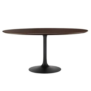 modway lippa dining table, 60 in x 60 in x 28.5 in, brown
