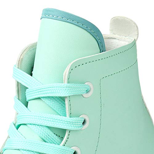 Womens Roller Skates Classic High-top Double-Row Leather Adult Roller Skates Outdoor Four Wheel Double Skates for Girls Unisex 35=US:5