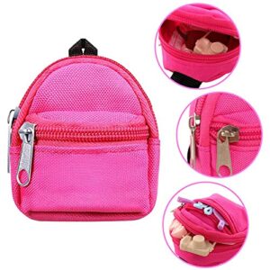 BARWA 5 Pcs Doll Travel Accessories 2 Doll Backpack Bag with Zipper with 2 Sunglasses 1 Telescope for 11.5 inch Doll…