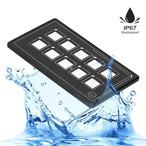 Control Switch Panel, 10P Membrane Control Switch Panel Bluetooth APP Control with Backlight Module LED Touch Built?in PPTC for RV Boat