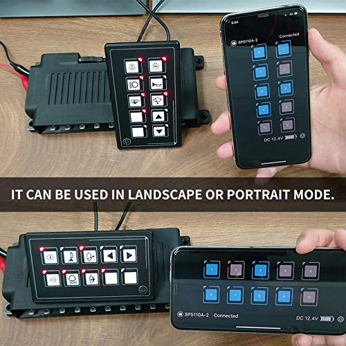 Control Switch Panel, 10P Membrane Control Switch Panel Bluetooth APP Control with Backlight Module LED Touch Built?in PPTC for RV Boat