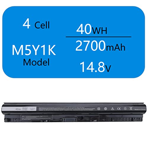 M5Y1K 40WH 14.8V Laptop Battery for Dell Inspiron 14 15 17 Inch Series 3451 3452 3467 3551 3552 3565 3567 5458 5459 5551 5552 5555 5558 5559 5566 5755 5758 5759 Vostro 3458 3558 P47F P51F P52F