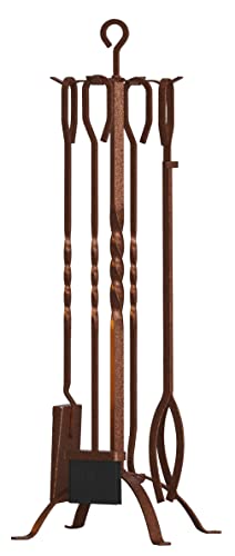 Fire Beauty 5 Pieces Fireplace Tools Set(Antique Bronze)