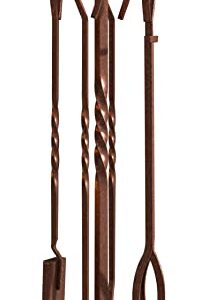 Fire Beauty 5 Pieces Fireplace Tools Set(Antique Bronze)