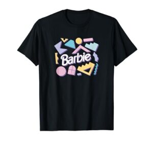 barbie logo pastel 80's shapes t-shirt