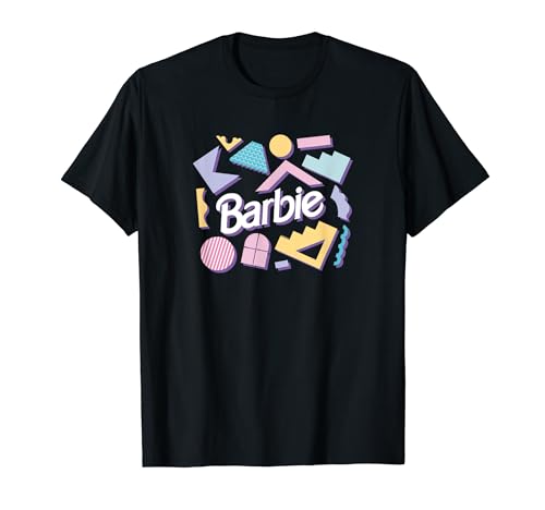 Barbie Logo Pastel 80's Shapes T-Shirt