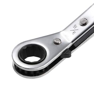 uxcell Reversible Ratcheting Wrench,1/2-inch x 9/16-inch Offset Double Box End, Cr-V