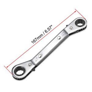 uxcell Reversible Ratcheting Wrench,1/2-inch x 9/16-inch Offset Double Box End, Cr-V