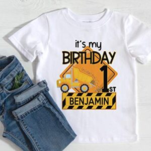 It's My First Birthday Bodysuit for Baby Boy, Dump Truck Birthday Shirt, First Birthday Boy Outfit, The Big One (12M Short Sleeve Bodysuit)