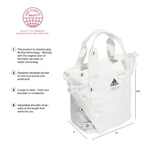 adidas Women's Essentials Mini Tote Crossbody Bag, Non Dyed White/Non Dyed White, One Size