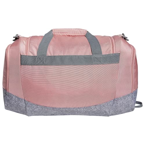 adidas Unisex Defender 4 Small Duffel Bag, Wonder Mauve Pink/Jersey Grey/Grey, One Size