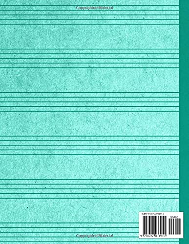 Wide Music Composition For Kids: Wide Music Manuscript Paper notebook for Kids 120 Pages