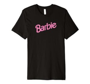 barbie pink logo premium t-shirt