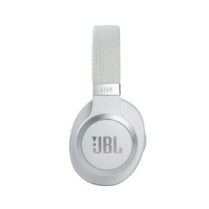 JBL Live 660NC - Wireless Over-Ear Noise Cancelling Headphones with Long Lasting Battery and Voice Assistant - White, Medium