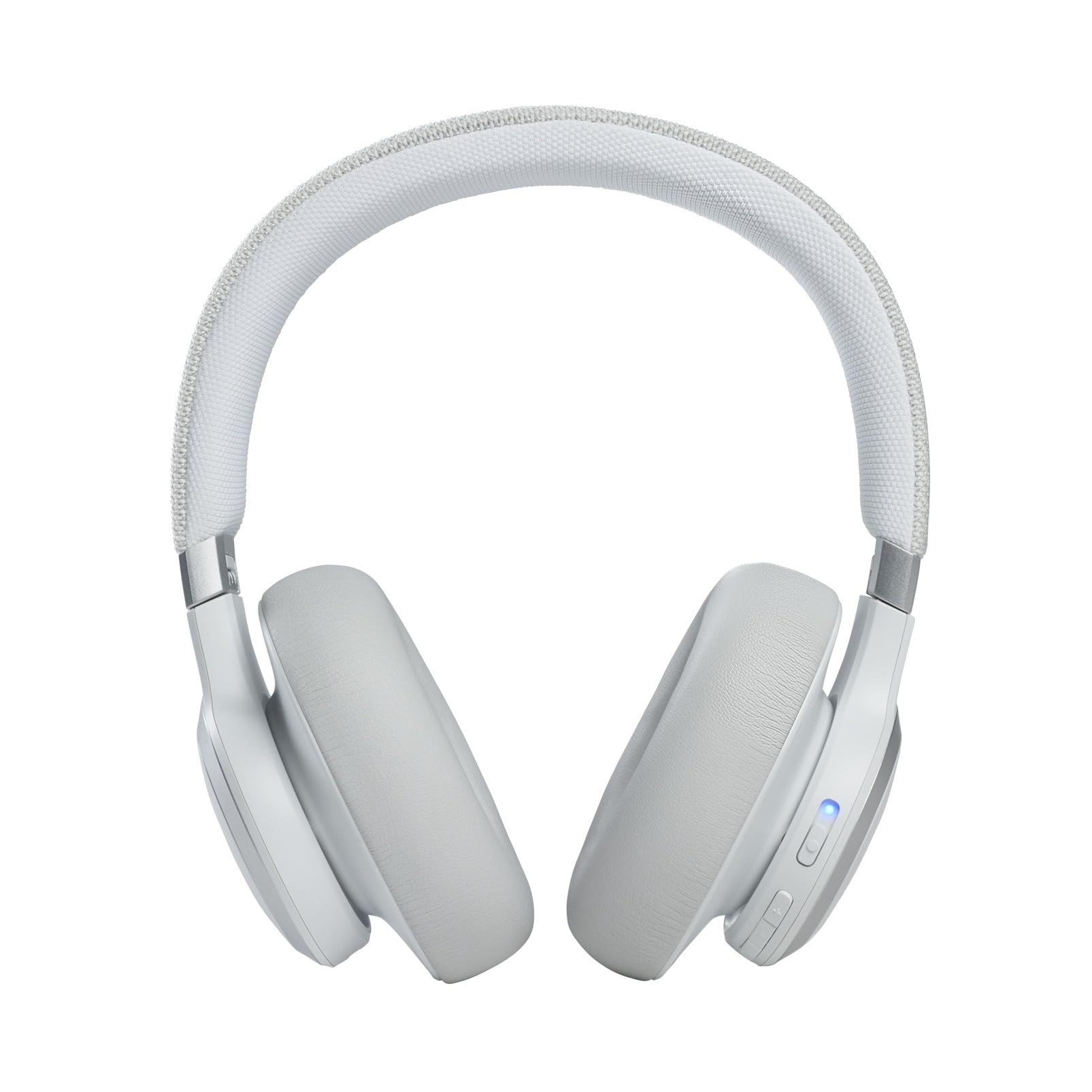 JBL Live 660NC - Wireless Over-Ear Noise Cancelling Headphones with Long Lasting Battery and Voice Assistant - White, Medium