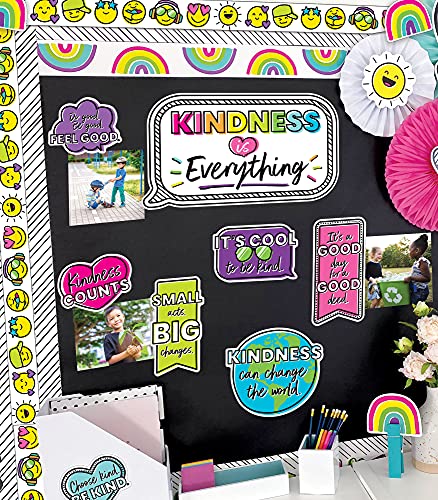 Carson Dellosa Kind Vibes 36 Ft Straight Emoji Bulletin Board Borders, Classroom Borders for Bulletin Board, White Board, Cork Board, Locker, and Classroom Décor, Bulletin Board Trim