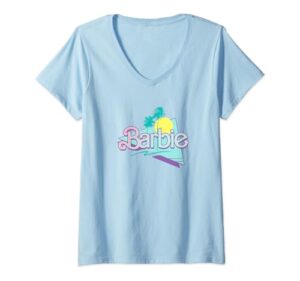 barbie 90's barbie logo v-neck t-shirt