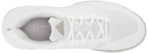adidas Women's GameCourt 2 Tennis Shoe, White/White/Grey, 9.5