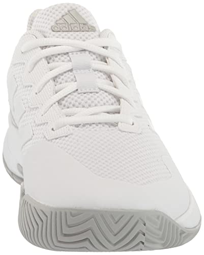 adidas Women's GameCourt 2 Tennis Shoe, White/White/Grey, 9.5