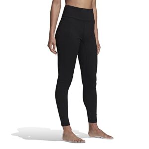 adidas women's yoga high waisted tights, black, large