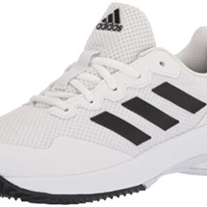 adidas Men's GameCourt 2 Tennis Shoe, White/Core Black/White, 10