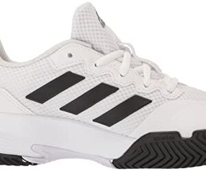 adidas Men's GameCourt 2 Tennis Shoe, White/Core Black/White, 10