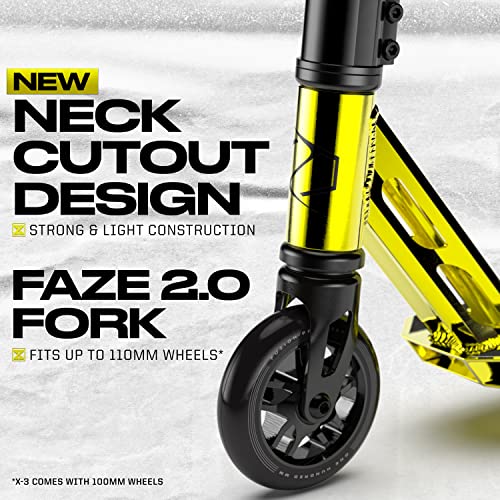 Fuzion X-5 Pro Scooter - Trick Scooter for Kids 8 Years and Up - Pro Scooters for Teens - Best Stunt Scooter for BMX Scooter Tricks (Liquid Gold)