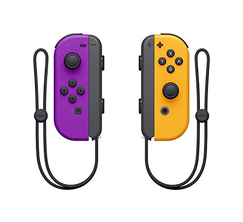 Nintendo Joy-Con (L/R) Wireless Controllers for Nintendo Switch - Neon Purple / Neon Orange (Renewed)