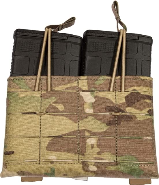 Grey Ghost Gear 1051-5 Double 7.62 Mag Pouch Laminate - Multicam