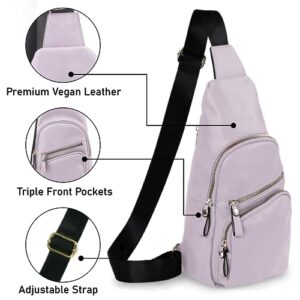 Emperia Small Sling Bag Fanny Packs Crossbody Bags Travel Backpack Chest Bag Gifts for Women Men Lilac