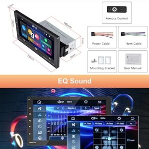 Car Stereo Single Din Apple Carplay, Rimoody 9 Inch Detachable Touch Screen Car Radio with Bluetooth Android Auto FM Radio Mirror Link TF/USB/AUX Input Car Multimedia Player + Backup Camera