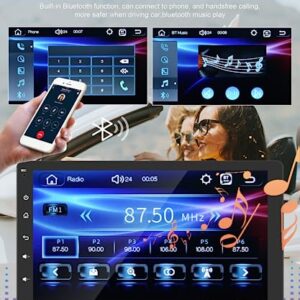 Car Stereo Single Din Apple Carplay, Rimoody 9 Inch Detachable Touch Screen Car Radio with Bluetooth Android Auto FM Radio Mirror Link TF/USB/AUX Input Car Multimedia Player + Backup Camera