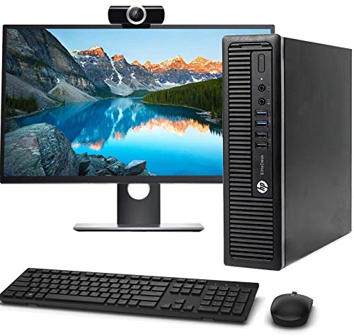 HP 800 G1 USFF Computer Desktop PC, Intel Core i5 3.2GHz Processor, 8GB Ram, 250GB Hard Drive, WiFi | Bluetooth, 1080p Webcam, Wireless Keyboard & Mouse, 20 Inch Monitor, Windows 10 (Renewed)