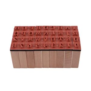 Wooden Rubber Stamps Kit, 36pcs Vintage Wooden Rubber Alphabet Letter Number Stamps Set, Craft Ink Stamp Stamper Seal Set with Wooden Storage Box - for Card Making, DIY Planner, Scrapbooking