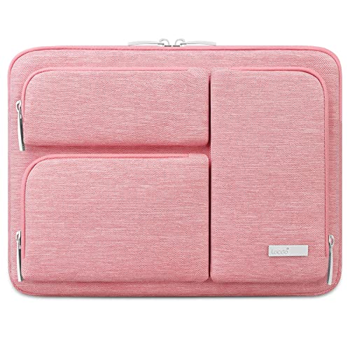 Lacdo Laptop Sleeve for Women, Laptop Sleeve Case for 13 inch New MacBook Air M2 A2681 M1 A2337 A2179 A1932, 13" New MacBook Pro M2 M1 A2338 A2251 A2289 A2159, 12.9" New iPad Pro Computer Bag, Pink